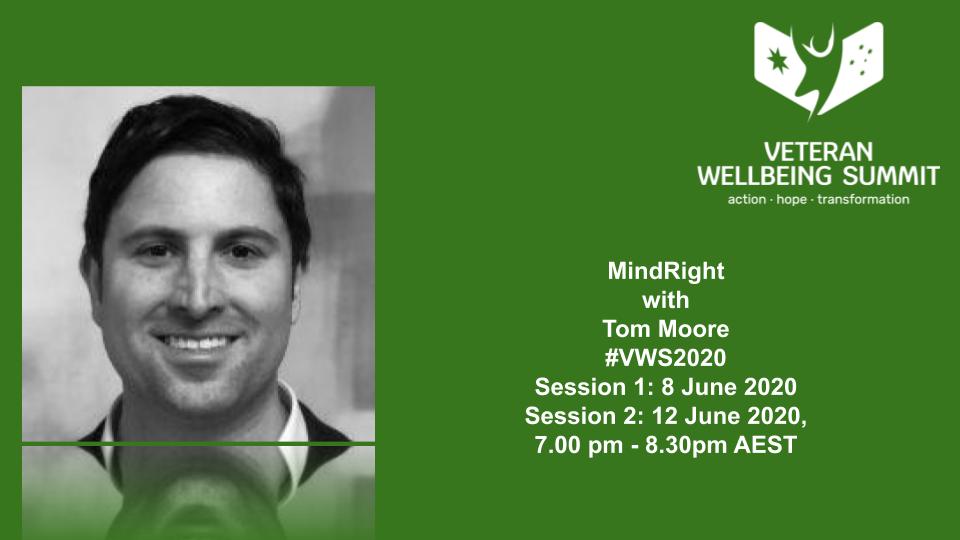 #MindRight workshops with Tom Moore #online brought to you by the team from .<a href="/StoryRight1/">StoryRight</a> #VWS2020
Limited places for this interactive 2 session workshop.
8 and 12 June 7pm start.  Register here:
ow.ly/gVfP50zGRJx
#VeteranWellbeing #OurVeterans