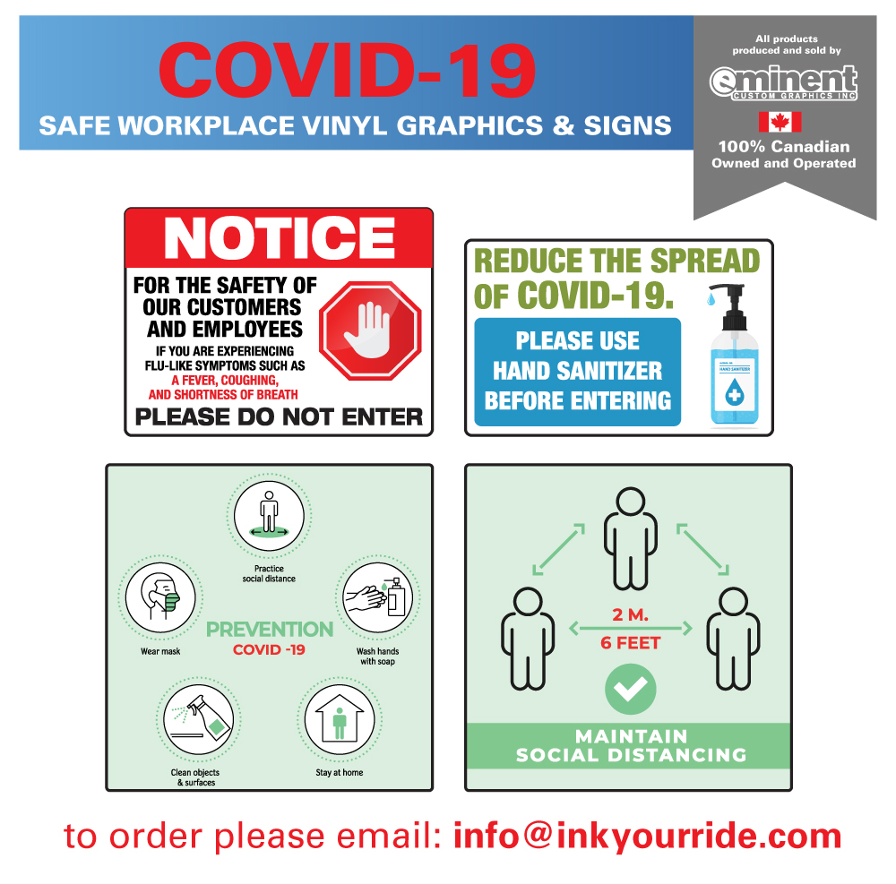 EminentGraphics's tweet image. We can help get you ready! Let customers know you're open for business and how to access your services in the new normal. Email us today for pricing or to order. Customization is available!

#ontario #barrie #covid19 #local #supportlocal #business #safety #health #graphics