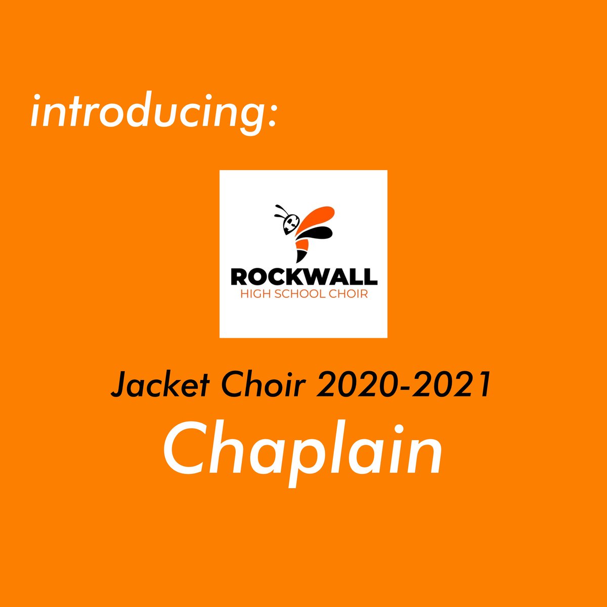 RockwallHSchoir's tweet photo. our 7th one today! we’re on the other half!
it’s time to announce our 2020-21 chaplain!
our incumbent this year was whitney st. john-gilbert https://t.co/vRZ1uYsGPw