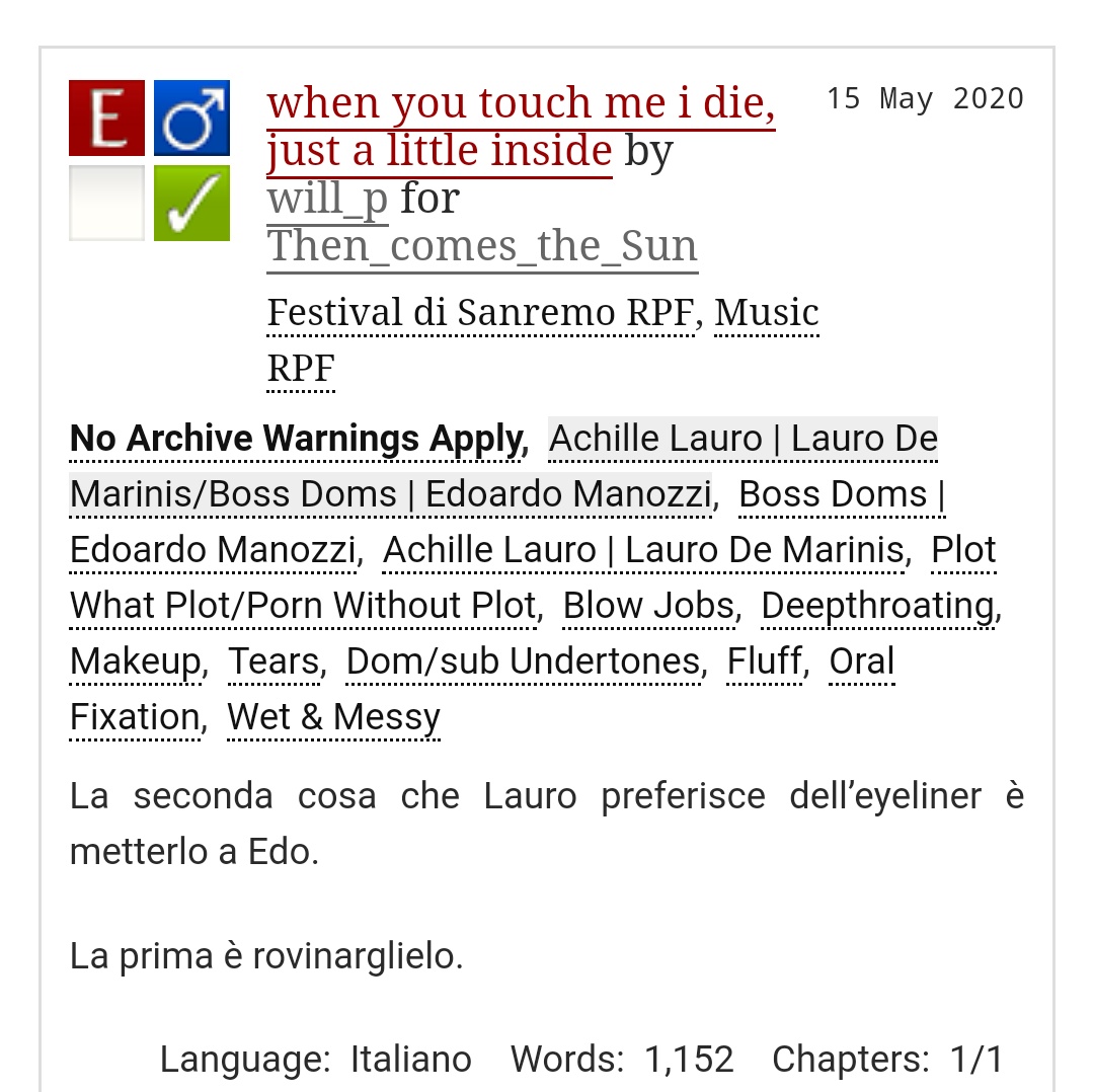 jetstarwill's tweet photo. E ANCHE QUESTA È ANDATA: https://t.co/AXsfCDTsVy
seconda fic per il #vilifest, scritta because... of..... many reasons. https://t.co/61PL5dXNR5