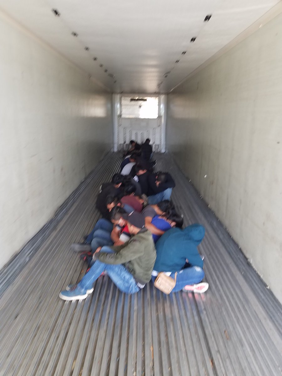 USBPChief's tweet photo. Ruthless smugglers and #COVID-19 are a dangerous mix.
 
In two months, >28 tractor-trailer human smuggling loads were intercepted by RGV and LRT BP agents with >492 migrants trapped inside locked containers. These numbers and conditions are worrisome.

https://t.co/VNPxF2PsAH https://t.co/OeiqVOy9Za