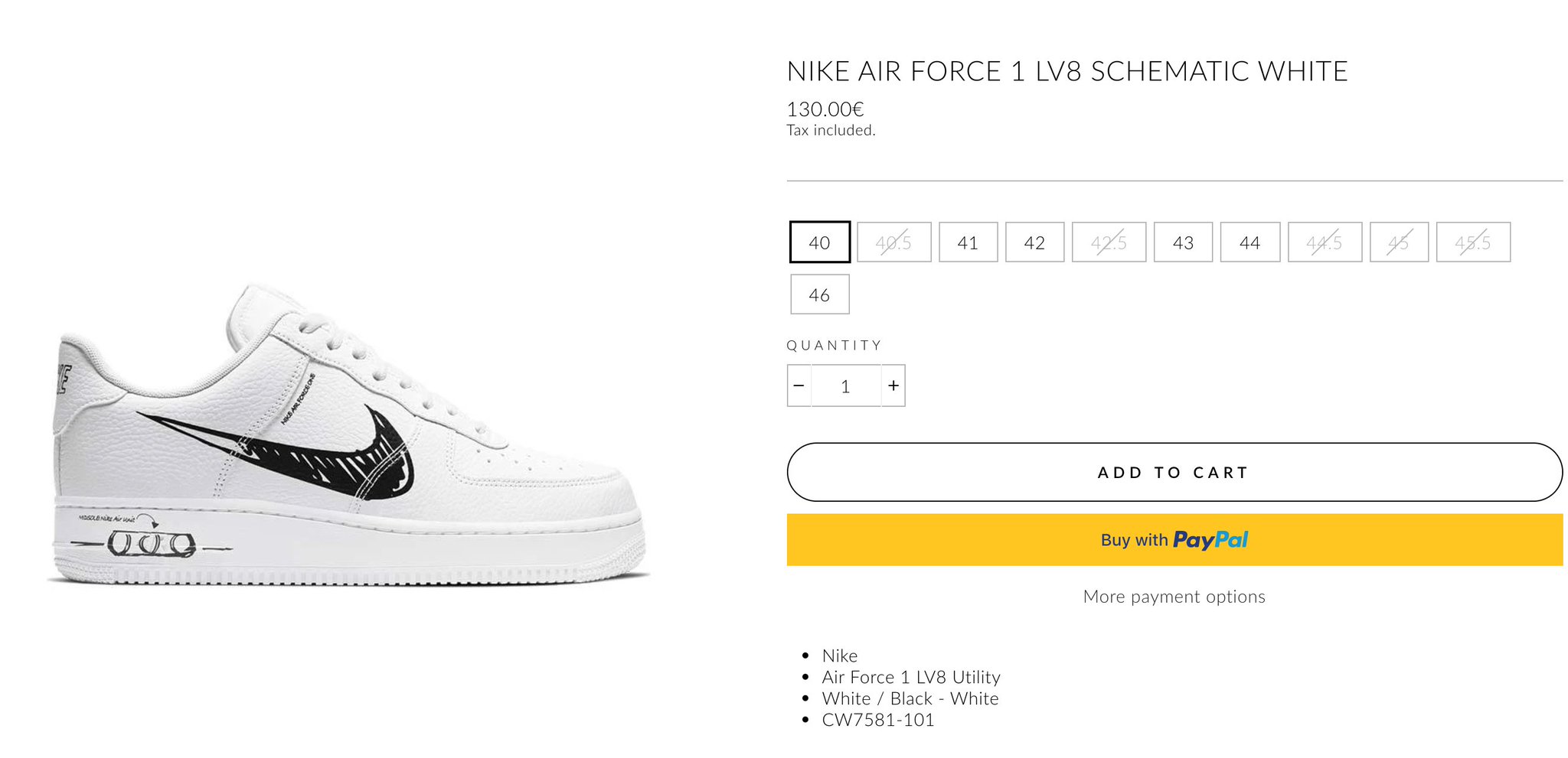 nike air force 1 lv8 schematic white