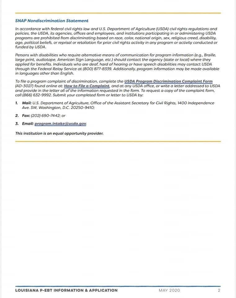 _msBroadway's tweet photo. Families must complete the online application in order to receive a P-EBT card.  This EBT card will function like a standard EBT card and this card will not affect any existing benefits the family receives. https://t.co/2YUL61W1eT