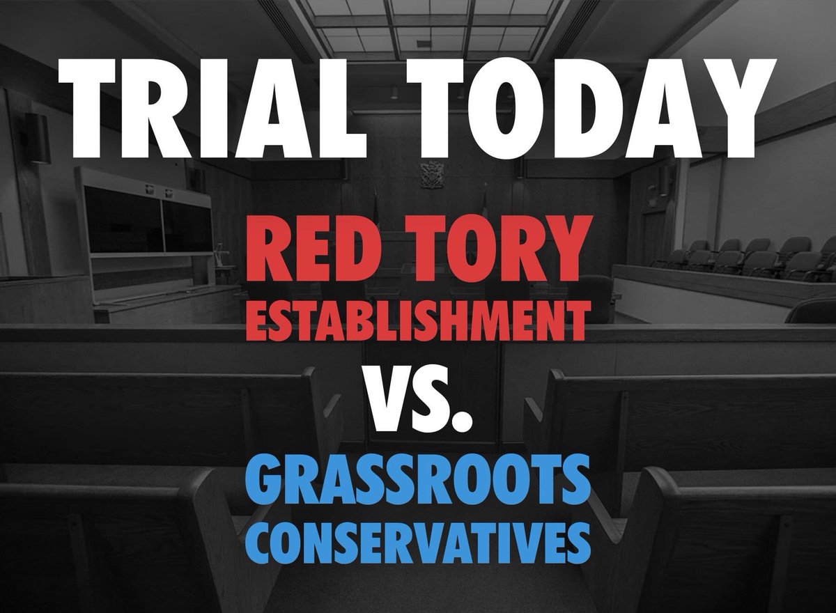 jimkarahalios's tweet photo. The trial that determines whether or not our disqualification from the leadership race was valid, and how to handle the donations our campaign raised, is under way! #cdnpoli #RightWayForward https://t.co/APdV7XVTDS