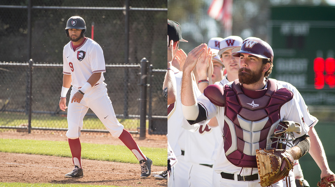 WestmontSports's tweet photo. #OnThisDate: May 15

2014: Will Barring (left) and Brandon Gildea (right) set Westmont NAIA Opening Round records by each tallying 4 hits in a single game, Barring @ Georgia Gwinnett and Gildea vs. William Woods (Mo.). Rudy Leon accomplished the feat in the 2015 Opening Round. https://t.co/mah542Ed3Y