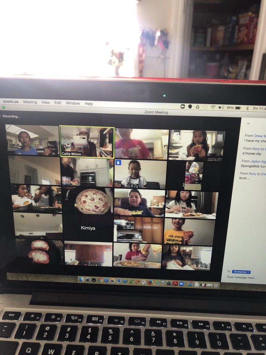 WilsonPort5th's tweet photo. How do you keep fifth graders engaged with remote learning? Host a cooking class.  Today we made pizza! ⁦@LagunaRoad⁩ ⁦@MrsSkoug5th⁩ ⁦@fullertontech⁩ #delicious https://t.co/LrbWaKqPB8