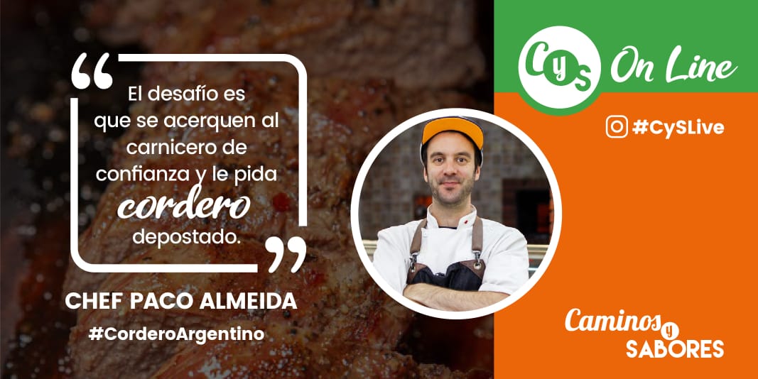 caminosysabores's tweet photo. #CySLive | Ayer estuvimos charlando con @ChefPacoAlmeida sobre el cordero argentino. Este fue el mensaje que nos dejó 👇🏼
#CaminosYSabores #CyS #QuedateEnCasa🏠 https://t.co/Yxhttrf6pu