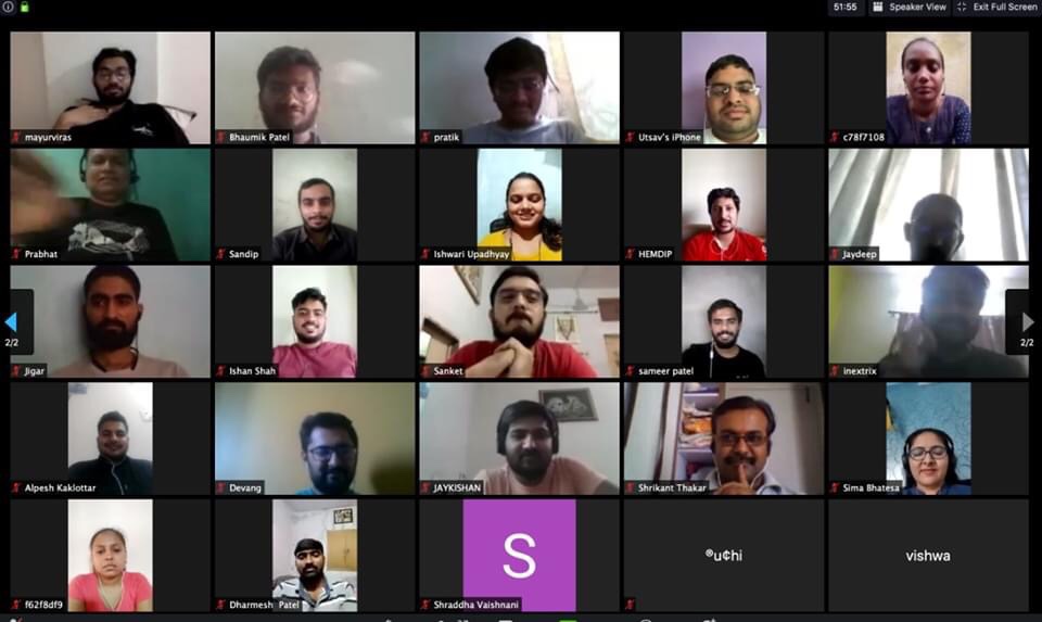 Inextrix's tweet photo. We had arranged "General Meeting" remotely with our all team members to interact with each other.
It had really a unique experience for all of us where we feel more energetic & refreshed.
#GeneralMeeting #OfficialTalk #VirtualConnectivity #RemotelyMeeting #CorporateMeeting https://t.co/iZyLyxfAgG