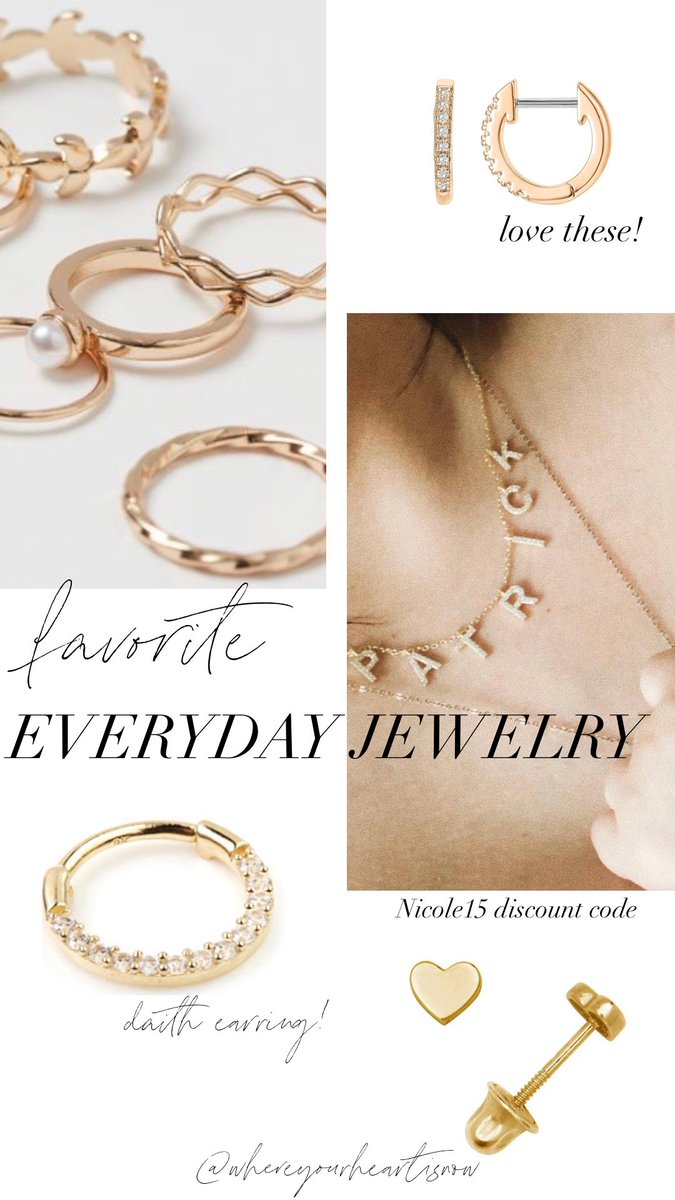 nicoleleffew's tweet image. My fav dainty gold jewelry 🖤🖤 oh &amp;amp; hi Twitter! Took a little break from ya. Tik Tok got the best of me 💁🏻‍♀️