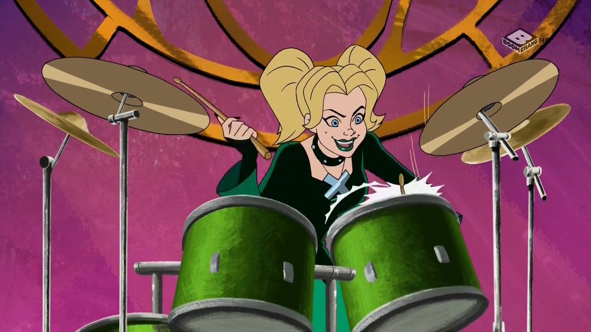 Screenshots of the Hex Girls (Thorn, Dusk, and Luna) from Scooby-Doo and Gu...