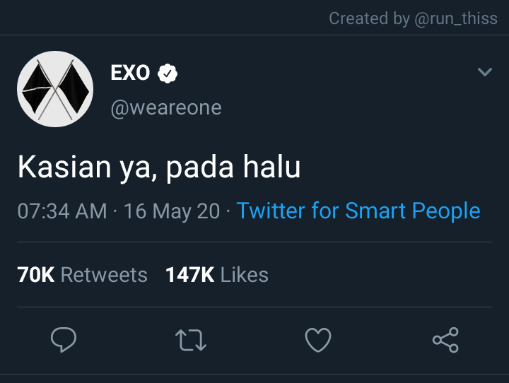 run_thiss's tweet photo. EXO FAKE TWEET !!

Save aja klo ada yg pgn di save https://t.co/LkqB6Mg4Dh
