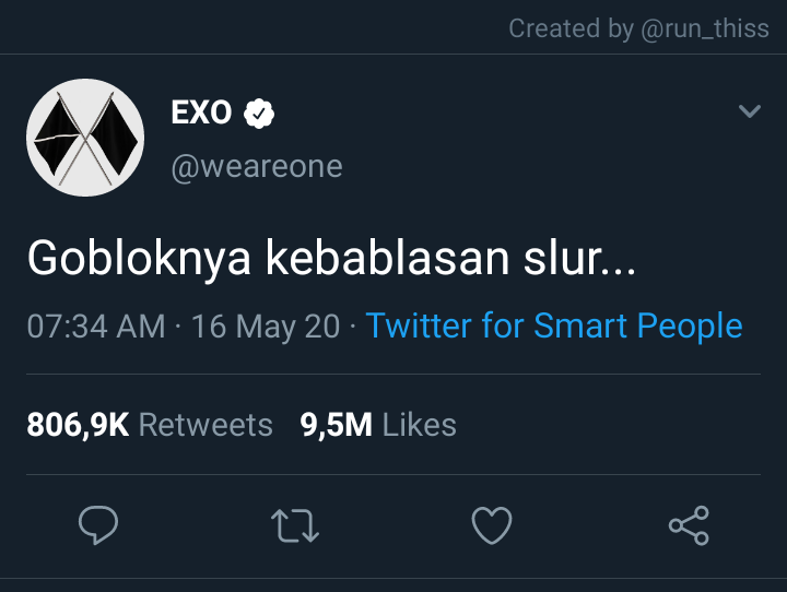 run_thiss's tweet photo. EXO FAKE TWEET !!

Save aja klo ada yg pgn di save https://t.co/LkqB6Mg4Dh