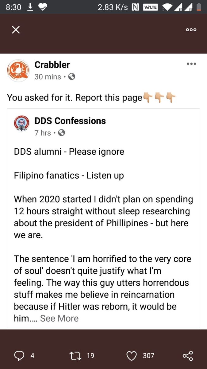 But, on the other side, Duterte Supporters were really pissed off with this post and started reporting this page.