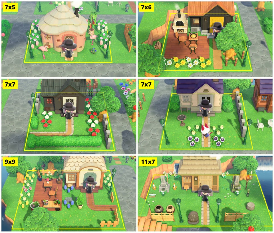 AC_Horizons_fr's tweet photo. Voici des idées pour décorer les jardins de vos habitants, avec la taille de chaque jardin !

#ACNH #AnimalCrossingNewHorizons 

(Source : https://t.co/SjDlCrPJTM) https://t.co/0gJBD9udzl