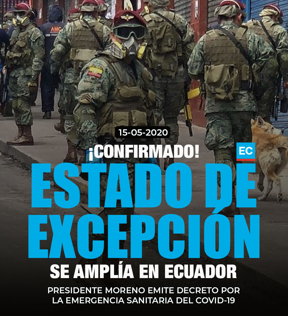 #ATENCIÓN | El presidente Lenín Moreno emite el Decreto 1052 que amplía el estado de excepción en Ecuador, por la emergencia sanitaria del #Covid19 » bit.ly/EstdoExcpcion