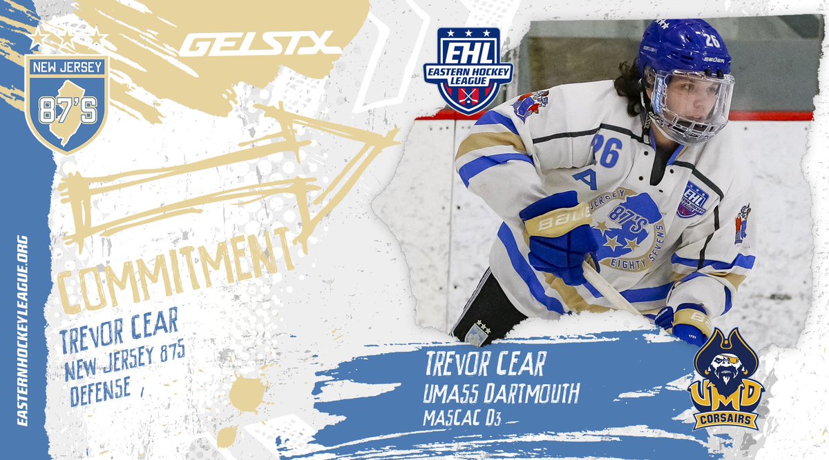 🗣️: 3 year veteran <a href="/Trevor_Cear/">Trevor Cear</a> makes his commitment to <a href="/UmassdHockey/">Corsair Hockey</a>. Trevor has been a tremendous asset to our program and will be a huge impact in college. 

#87way