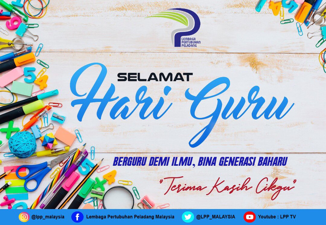 LPP_MALAYSIA's tweet image. Kredibiliti warga pendidik dalam normal baharu pasti akan terus dimartabatkan sesuai dengan tema tahun ini
 &quot;Berguru Demi llmu, Bina Generasi Baharu&quot; 

SELAMAT HARI GURU 2020

Dari kami warga LPP

@moaMalaysia 

#FightCovid19
#LPPMalaysia
#LPP4farmers
#PerkasaPeladang