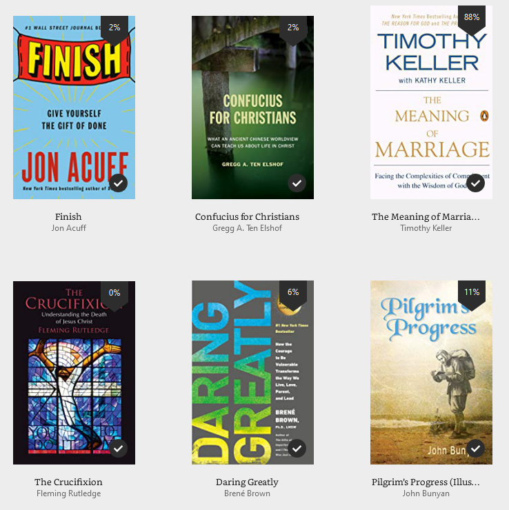 AAPastor's tweet photo. @jimmy_roh @pj_schreiner @geoffchang @markhbaker546 @BethStovell @AbernethyOTProf Does Kindle count?  6 books, 6 people. Here's my "stack." @SamObiWon @djchuang @DanielLWong @BreneBrown @JonAcuff @loudhannah   What are you reading? https://t.co/WOke5ZQvRd