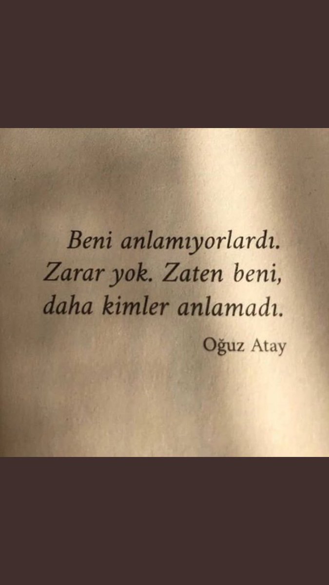 Bizi anlamıyorlardı.
Zarar çok . Zaten bizi, daha hiç kimse anlamadı .. 

#Cüsınavsisteminideğiştir