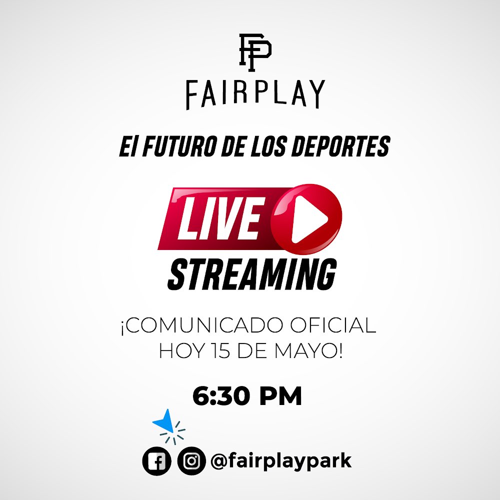 fairplaypark's tweet photo. ¡ATENCIÓN hoy tendremos COMUNICADO OFICIAL! ¡No te pierdas nuestra transmisión en vivo en punto de las 6:30 pm! 🙌🏻✨ https://t.co/Hs4yuwhqtJ