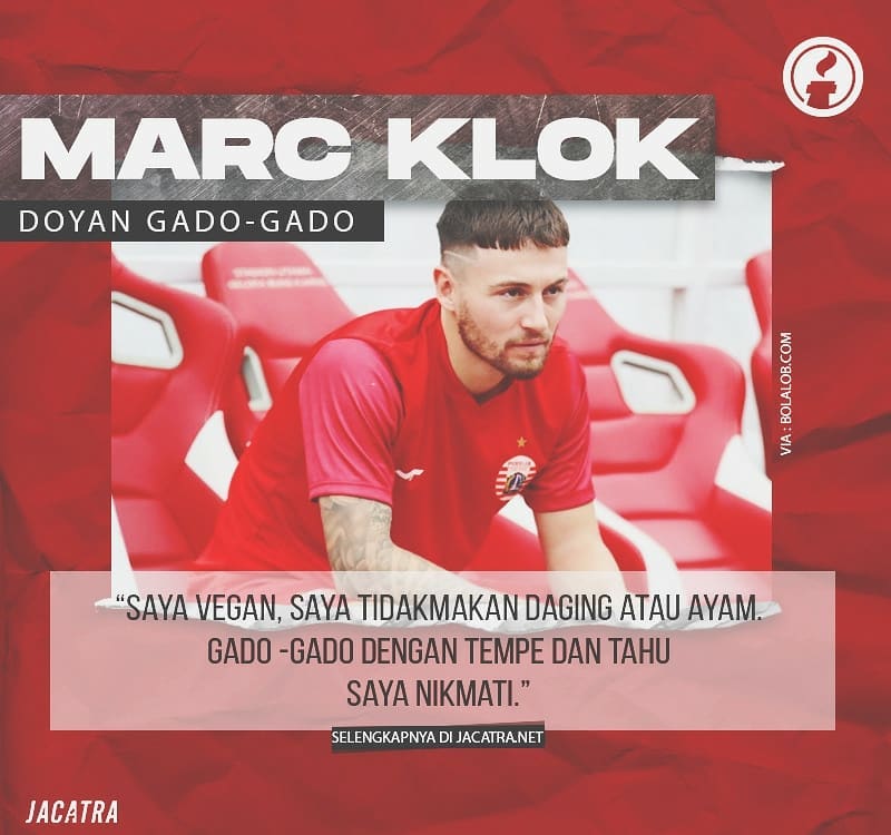 jacatranet's tweet photo. Marc Klok ngaku Vegan dan suka Gado-gado, makanan yang ngetop di Betawi.
Wah, kayaknya Klok suka dengerin band hc/punk Youth of Today yang 'No More' nih ya.
#Jacatra
#PersijaJakarta
#MarcKlok
#YouthofToday
#RayCappo
#NewYorkHardcorepunk
#NYHC
#NoMore https://t.co/R1wRVtt0vp