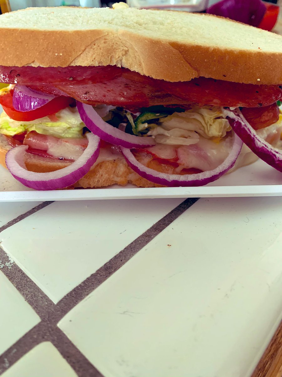 raider_rob24's tweet photo. This past week on Cooking with Roberto we made my favorite sandwich. The Italian sandwich! Download the Podcast! @benmaller @uhbroncofan @Eddieonfox #cookingwithroberto #chefroberto #thebenmallershow https://t.co/s5H8W0gJQG