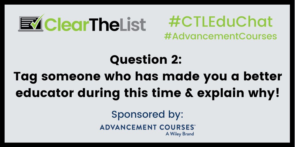 support_a_teach's tweet photo. Thank you for reflecting with me! Questions 2 isn't a question, but it is meant to inspire and give back to someone who has helped you! "Tag someone who has made you a better educator during this time &amp; explain why." #CTLEduChat #AdvancementCourses https://t.co/V7v9LGb3Fy