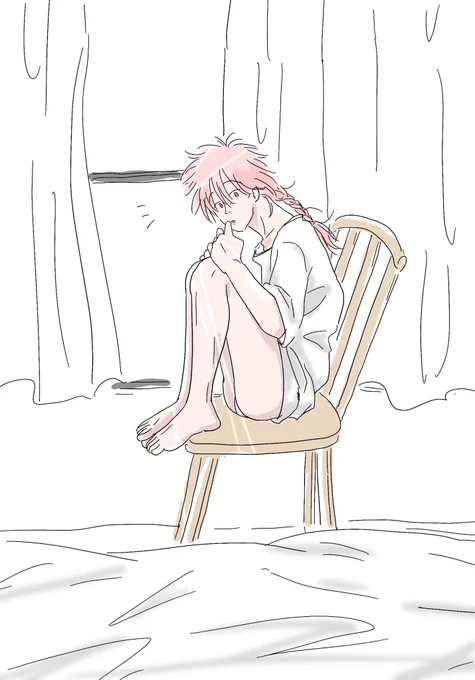 ☀️アレボ🌈
定海さんちの「彼シャツ👕でtkbチラ見せ🙈のボンちゃん」妄想に触発されて描きましたアレボ朝チュン 