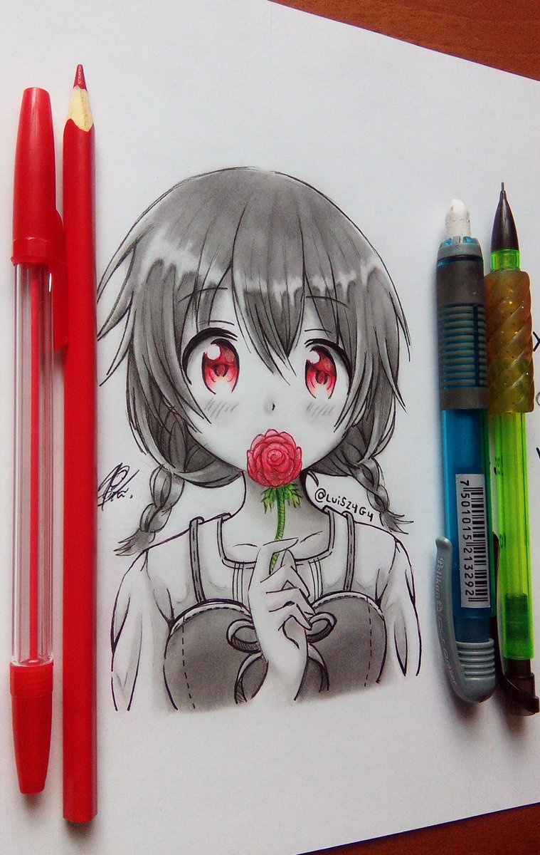 Luisz4g4 Originalcharacter I Hope You Like It Always Thanks For Supporting イラスト Illustration アニメ Anime Kawaii かわいい Moe Loli Animegirl Drawing お絵かき Traditionalart Color 色 Pencil