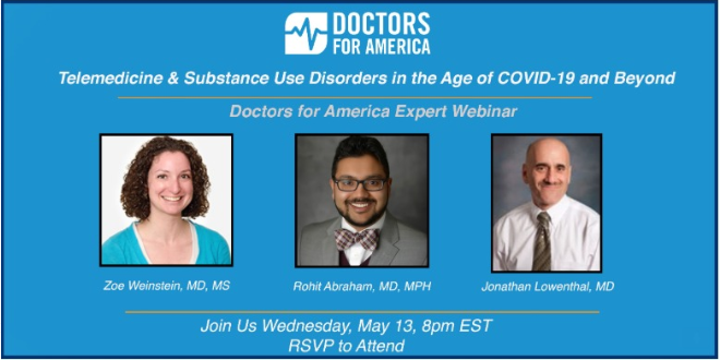 _RohitAbraham's tweet photo. Excited to share a @DrsForAmerica webinar I got to moderate yesterday around the intersection of #Telemedicine, #COVID, and #SubstanceUseDisorders.

Tune into the recording for deeper insights into policy and advocacy opportunities COVID-19 opened up!
https://t.co/kxBATBP5fg https://t.co/PssTKHbEeu
