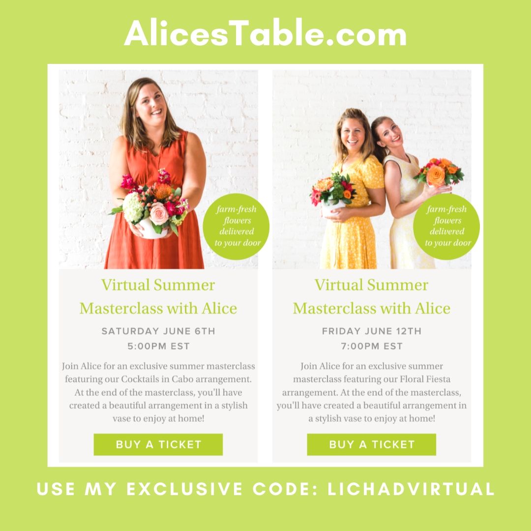 OktoberFlorals's tweet photo. A couple gorgeous flower gals I met at one of my workshops got a small group of their building friends together for a #VirtualFlowerWorkshop.  Catch #AlicesTable next  masterclass. Please use/share my check out code: LICHADVIRTUAL https://t.co/ofyYW4mn9e https://t.co/EXntZmz4aJ
