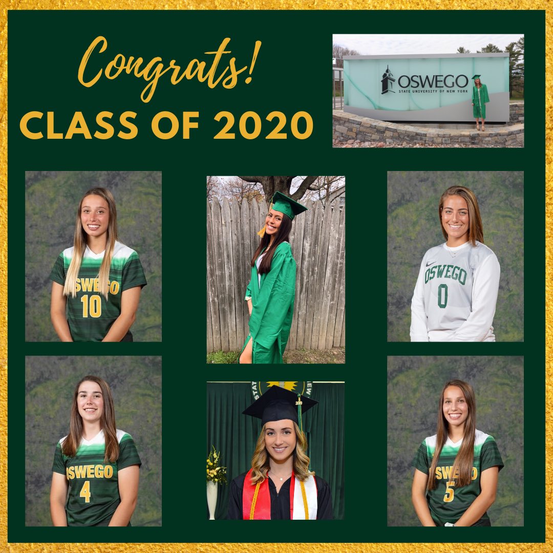 OswegoWSoccer's tweet photo. Huge congratulations go out to all of our graduates who earned their  degrees this year 🎓 https://t.co/6iGl5FDsle