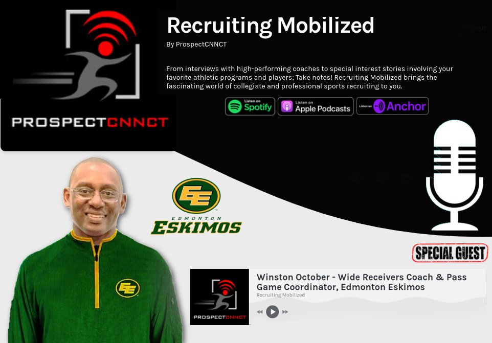 ProspectCNNCT's tweet photo. Honored to have @CoachOctober on the debut episode of our Recruiting Mobilized podcast. Coach shares his journey from record-breaking player to now coaching pro ball with the @EdmontonEsks! https://t.co/Eqo24jero0
@SpiderFootball @SchoolGarfield  @CFL @atlantic10 @Redskins @NFL https://t.co/p4Hn7KJGXe