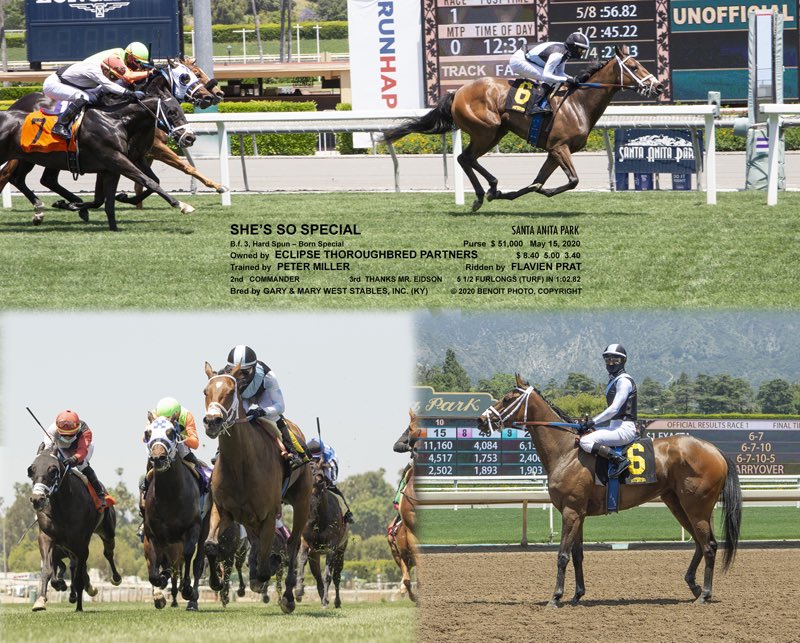 EclipseTBP's tweet image. Huge shout out to @santaanitapark for getting racing back up &amp;amp; running!  On behalf of @EclipseTBP we’re honored to have registered a win and a 3rd on RE-opening day and look forward to a couple more live runners tomorrow at The Great Race Place!  #GreatestGameOnEarth #BelieveBig