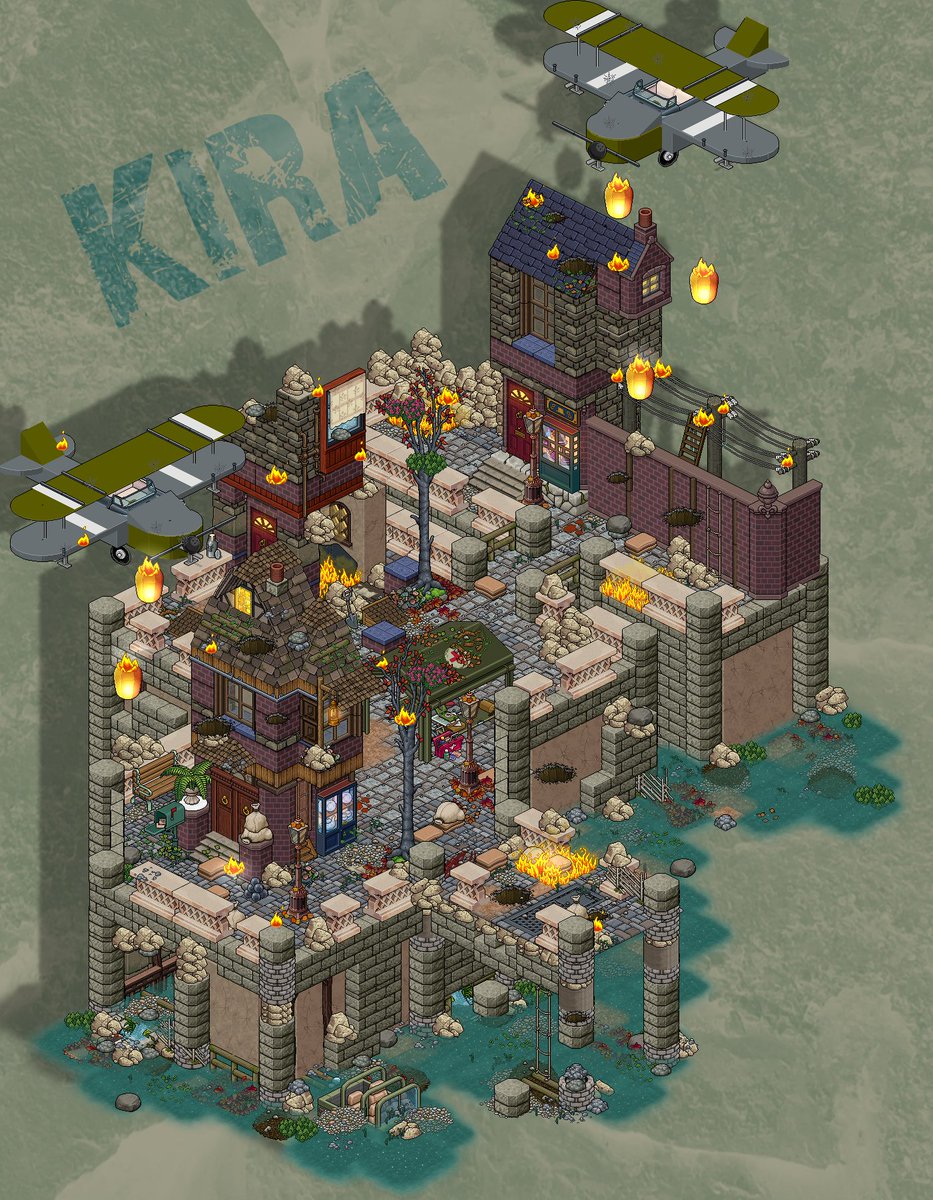 HabbocityKira's tweet photo. Bombed city / Ville bombardée https://t.co/7yTlEkJq9f