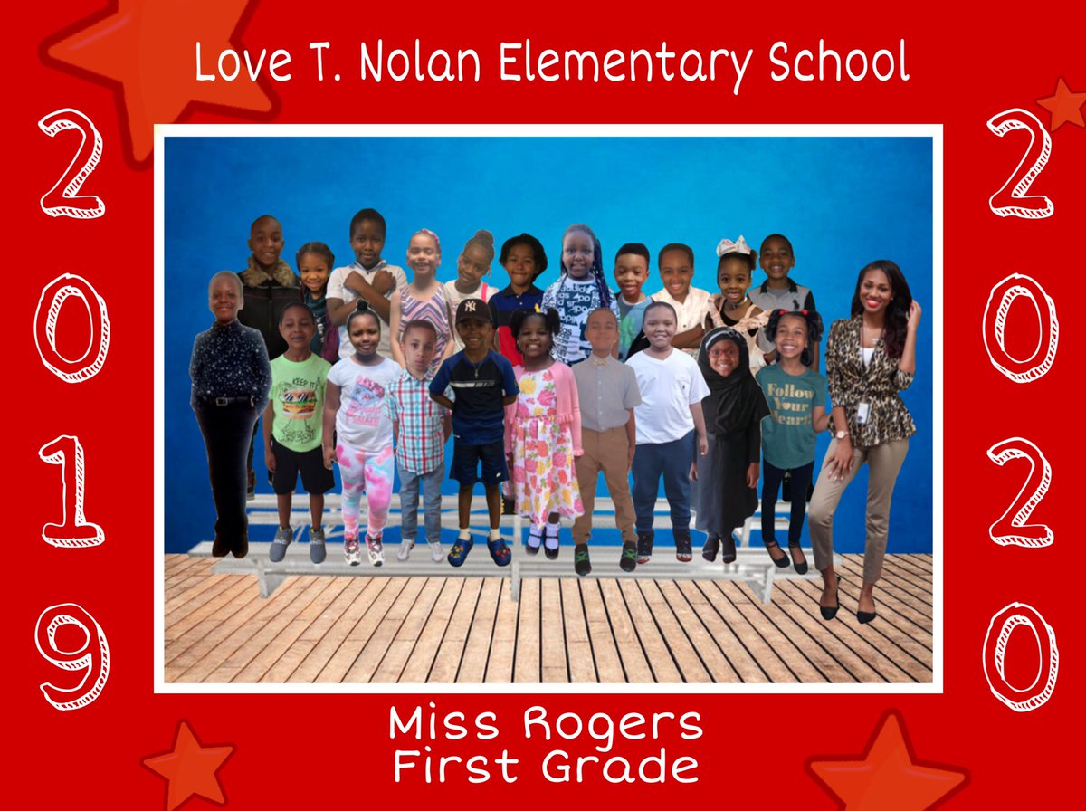 MrsRobinsonSVE's tweet photo. Who said that we couldn’t have a class picture? We will make a way out of no way. I enjoyed making this. I will truly miss my rockstars. @WeAreNolanOwls #MissRogersRockstars https://t.co/7NTqSHovGw