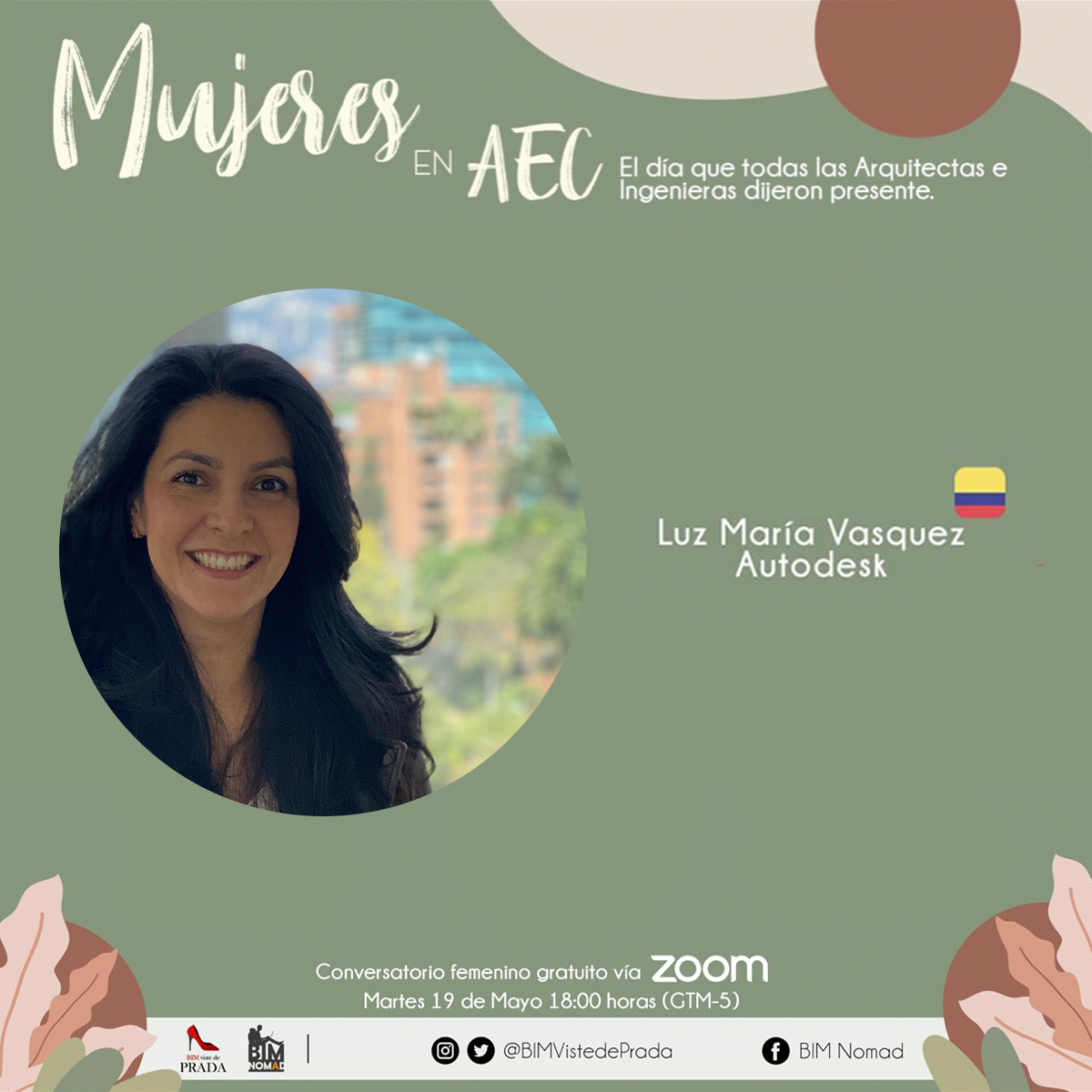 AutodeskLATAM's tweet photo. El próximo martes 19 de mayo a las 18:00 hrs en el conversatorio femenino de #MujeresenAEC, Luz María Vasquez hablará de la sostenibilidad y su contexto internacional en los países de América Latina.
No te lo pierdas 👉🏽https://t.co/XLqDFkh1PM

#autodesk #BIM #AutodeskLatam https://t.co/4kFtYPmNkd