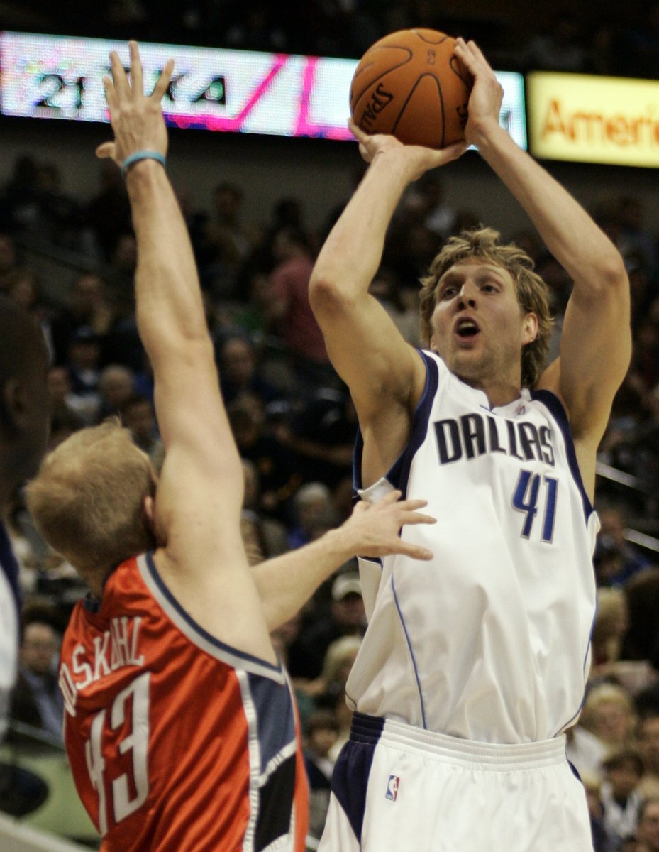 dmn_mavericks's tweet photo. On this day... 13 years ago, Dirk Nowitzki was named @NBA MVP.

He became the first Maverick and first European-born player to win the prestigious award 🏀 🏆

#MFFL https://t.co/b1ShW1YZzJ