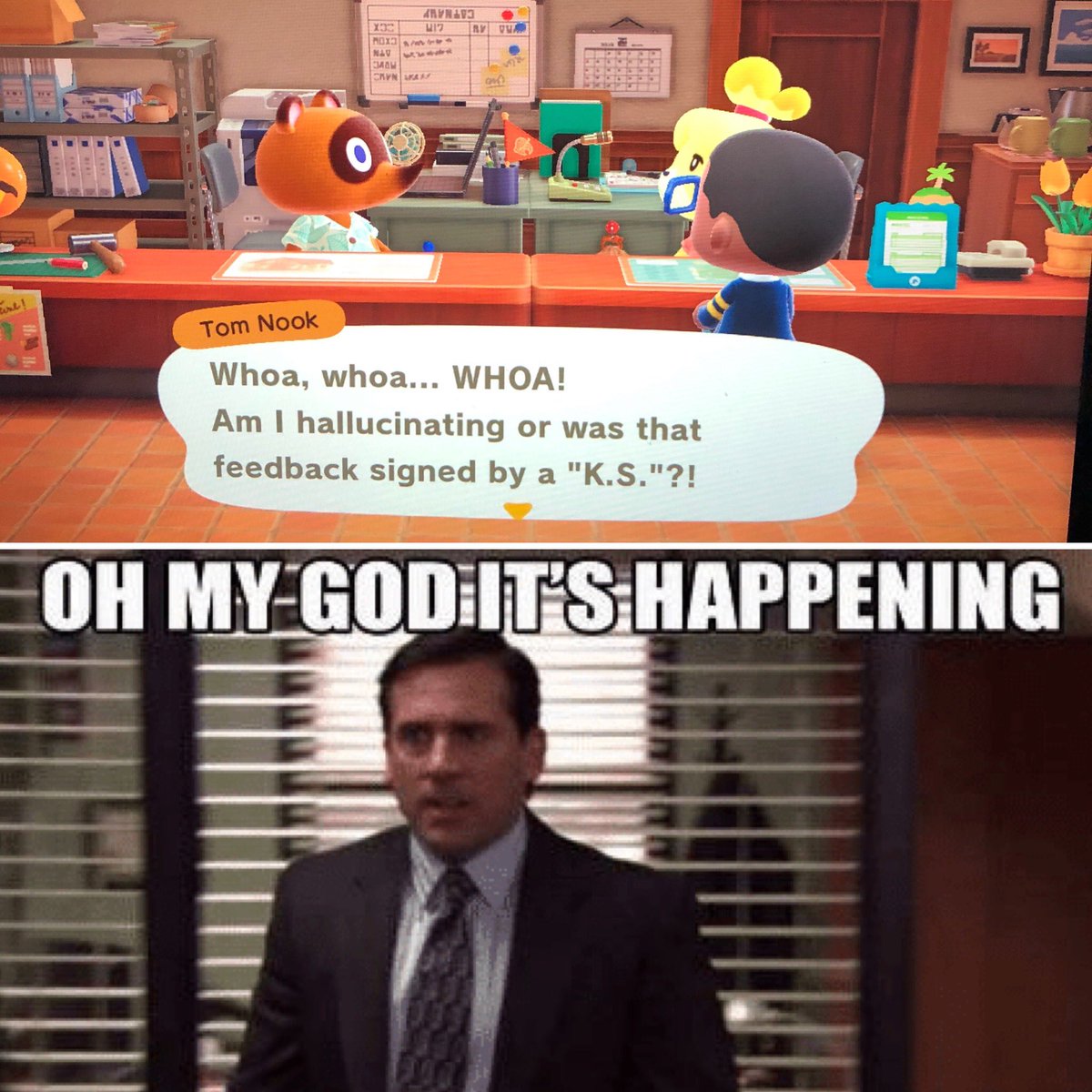 FunnyComicGuy's tweet photo. Finally. @animalcrossing #slidingin #AnimalCrossingNewHorizons https://t.co/oFE9No8t5N