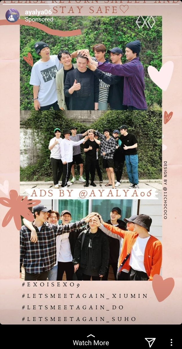 Do tag/Mention Us if you catching up by this ads 🤗 you also can tag @aliyahtawas as well 🤗💖🐱🐰🐧
Ads by me and thanks to @/12Chococo for making a designed with emotional moments 😭💖🤗😊
#ExoisExo9
#LetsMeetAgain_SUHO 
#LetsMeetAgain_DO
#LetsMeetAgain_Xiumin
#weareoneEXO