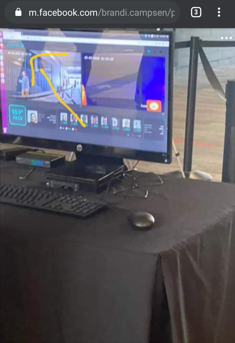 Stockmeup2's tweet photo. $mark ATTENTION ACTUAL PROOF!!!!! Here's a facebook post picture of actual proof from a regular person (not a trader) who was shopping at Haywood Mall and noticed thermal cameras at the entrance and took pics and posted it to her Facebook. you can clearly see this is Mark tech https://t.co/90FZQ6jG5s