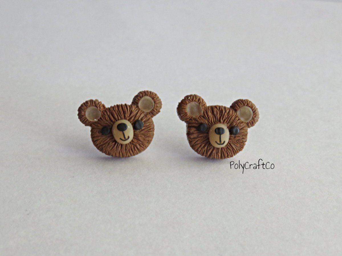 co_poly's tweet photo. Excited to share the latest addition to my #etsy shop: Bear Polymer Clay Earrings - Brown Bear Earrings #polycraftco #animals #bear #polymerclay #earrings #studearring #animalearrings #bearearrings #clayearrings #handmade #shopsmall https://t.co/2hlRQpNB51 https://t.co/492dUU6M5K