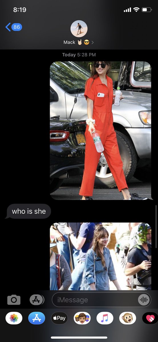 hello_colin_'s tweet photo. I’ll say it. Dakota Johnson in a jumpsuit. https://t.co/1oXelLDYC6
