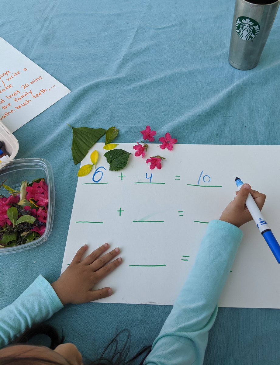 This week our Pets Study took us to all sorts of places, including outer space 🤪. This learner felt especially inspired by our math stories, and continued to create and solve! What a great way to earn badges ✏️+ =. @MeadowDrMineola #mineolaproud #mineolaprekgrows 🌱