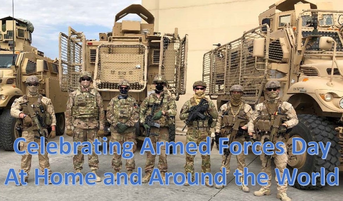 USACEinAFG's tweet photo. USACE Afghanistan District celebrates with and for our Armed Forces members! Those presently serving, those we've lost in service as we remember, all veterans, and our Afghan National Defense Forces, as we salute each and every one of you and thank you all for your service! https://t.co/wY8KtY0zPy