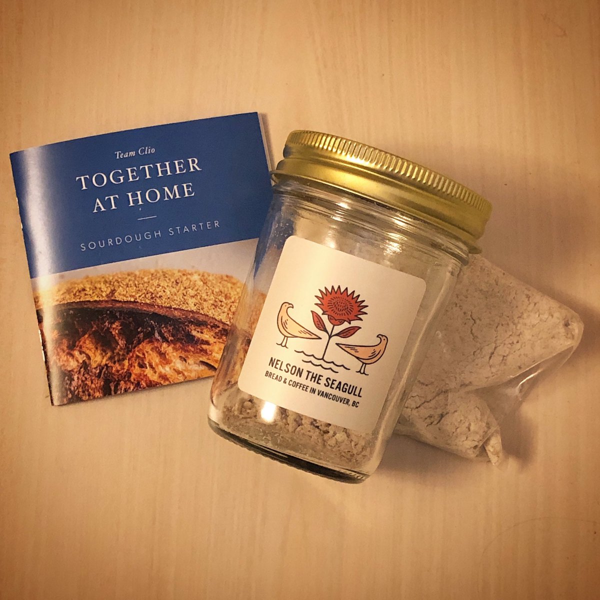 AmandaSiegmann's tweet image. How cool is this!? @goclio shipped out a sourdough starter from @gastownseagull to each and every remote Clion to bring us all together #intimesofknead Such an awesome initiative 💙 I can't wait to start baking! 🍞🍞🍞 #teamclio