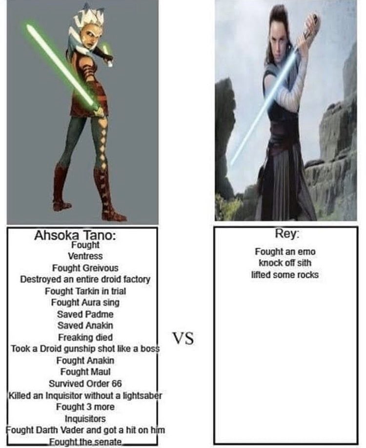 pertos00's tweet photo. Aprendan puñeta, y dejen la mamaera con overrated Rey! #AhsokaTano #HoraDeJoder #CloneWars https://t.co/XPmCdmUJr9