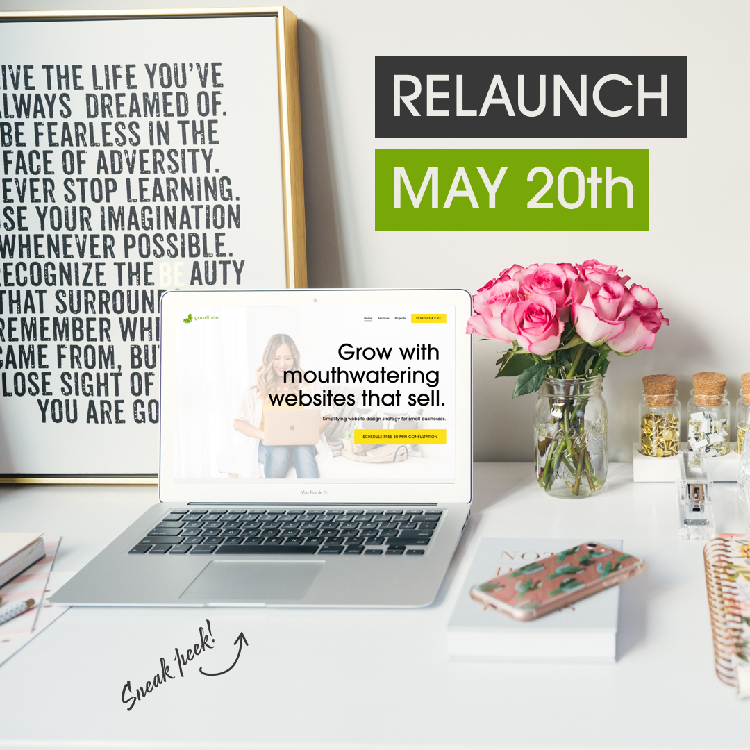 goodlimeco's tweet photo. Hey, friends! Our website is being freshened up and will be relaunched on Wednesday, May 20th. 👩🏼‍🎤 I won't leave you without something to be excited about. Here's a little sneak peek of my new Squarespace website! 😍  What do you think? #squarespacewebsite #websitesneakpeeks https://t.co/eRjiB9t0Gn