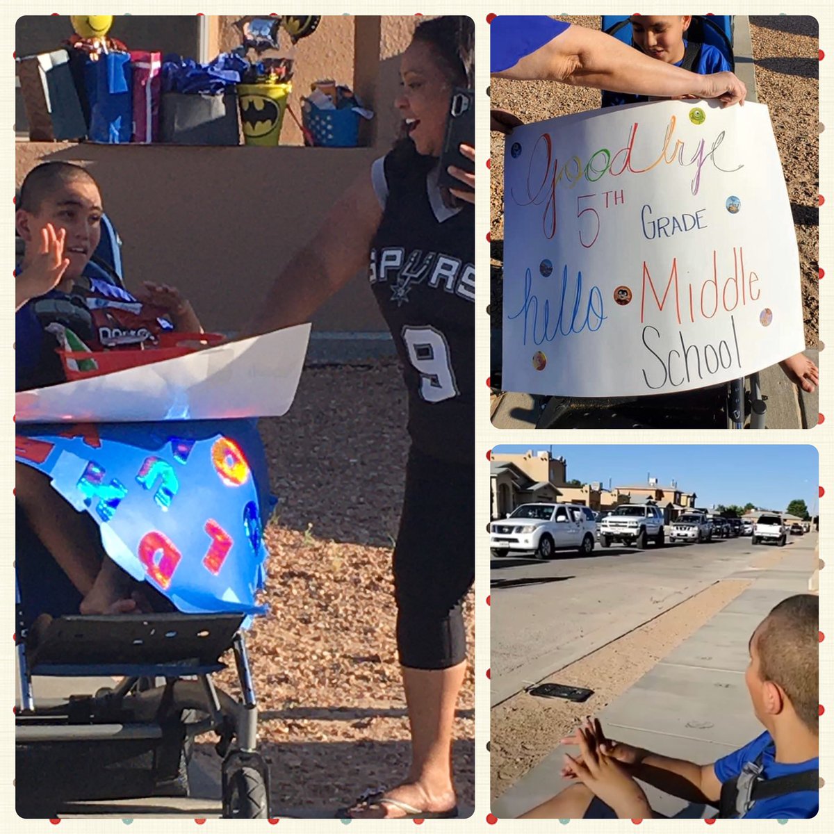 adecantu7's tweet photo. DHE ended the week with a farewell parade to our beautiful Domingo. We will miss you 💕 #hellomiddleschool #DHEBobcats #WeAreClintISD https://t.co/SRR8KZbwGE