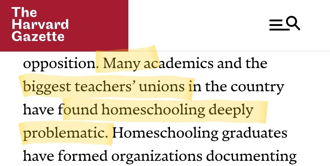 "The biggest teachers' unions in the country have found homeschooling deeply problematic."That tells you homeschooling is a great idea.Teachers unions want to force kids to stay in their failing monopoly schools.